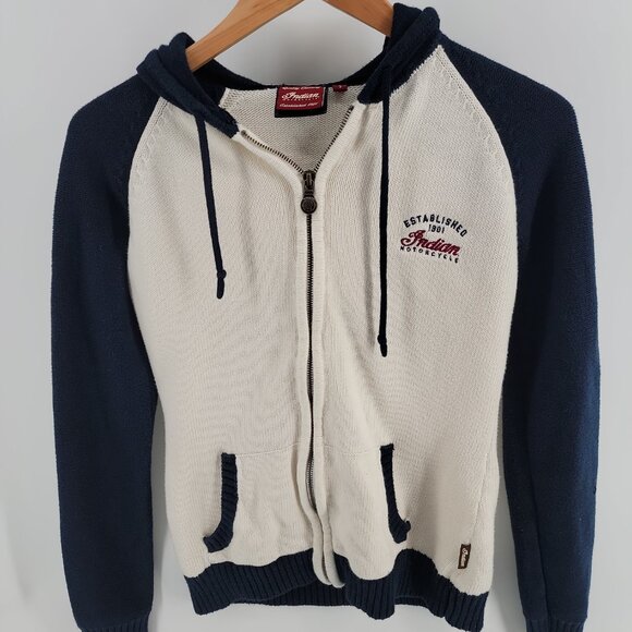 🏍️ Indian Motorcycle Hooded Zip Cardigan – Size S – Very Good Condition 🏍️ - Picture 4 of 13